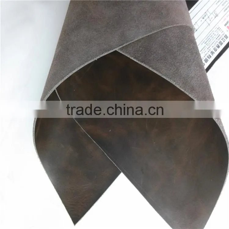 Pull up cow car leather for wholesale