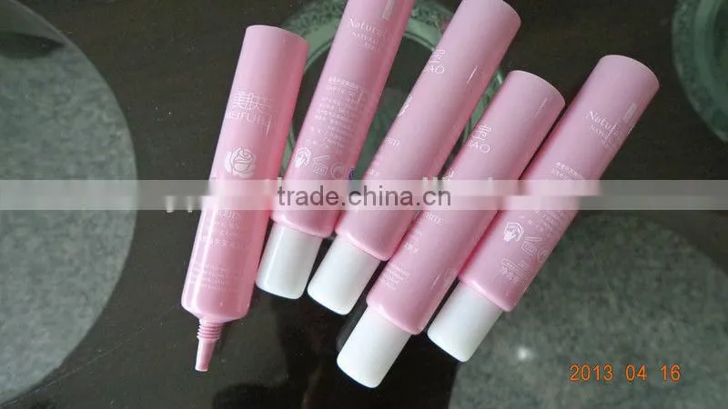 flexible tube for cosmetic packaging,pink plastic tube with capacity 10ml