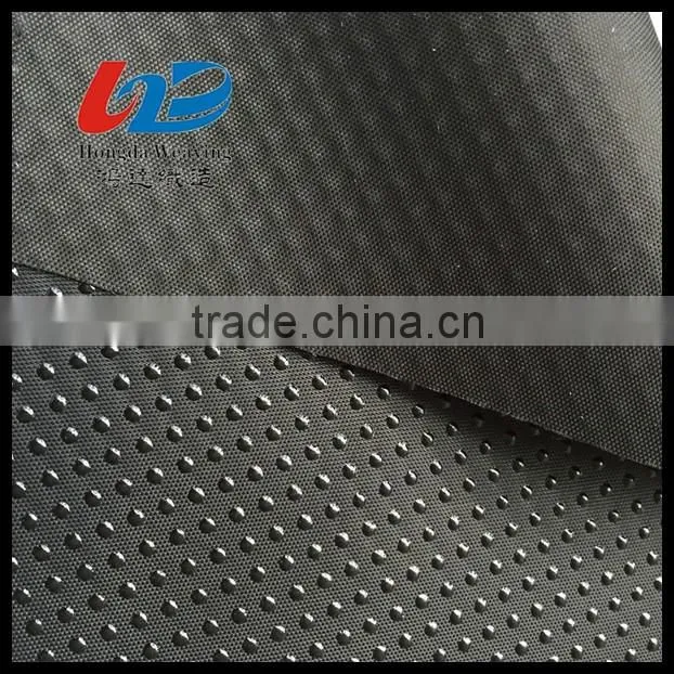 Waterproof 400D Polyester Oxford Fabric With PVC Dots Antislip For Bags/Luggages/Shoes/Mat Using