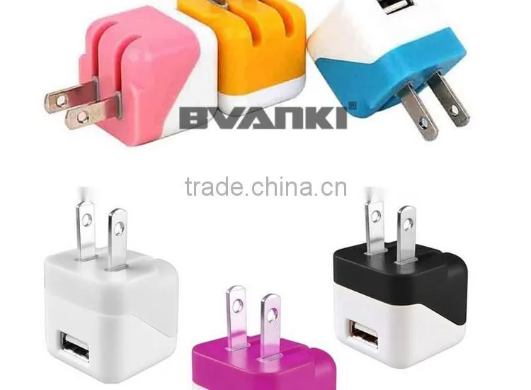 New products 2016 innovative product universal 5v 1a Colorful foldable Home and Travel USB Charger for iPhone 7 Wall Charger