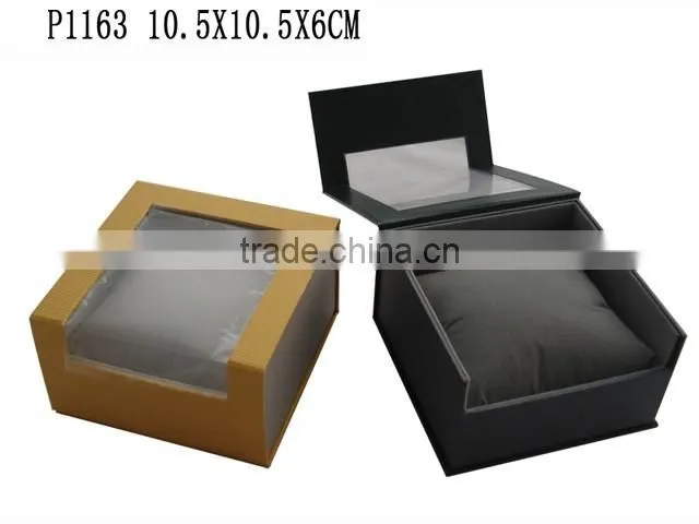 P1163 Windowed Cardboard Velvet Lining Watch Box