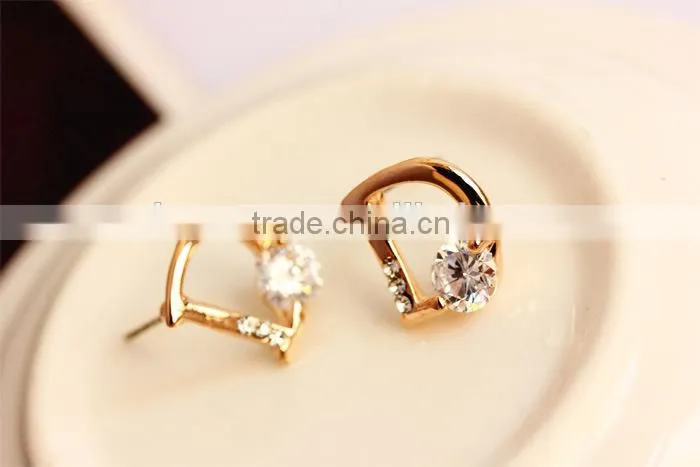 Letter Stud Earrings Gold Plated Letters Earrings Gold Initial Stud Earrings