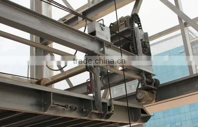Multi rows combined 2 level mechanical parking system