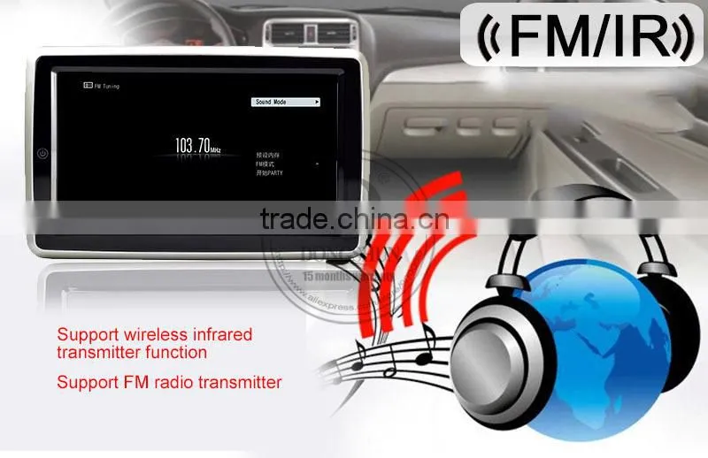DS-X10D 10.1inch car headrest dvd player monitor with andrroid and capacitive touch screen