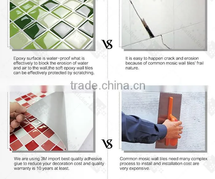 Yashi mosaic pattern decorative tile sticker