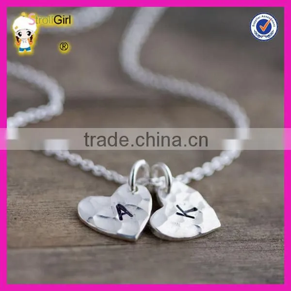 Hot two-tone sterling silver necklace yellow gold inspirational pendant necklace