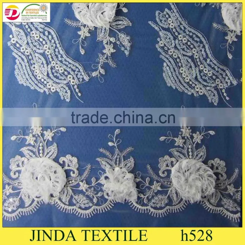 2015 High Quality Embroidery Wonderful Style French Lace Fabric for wedding dress