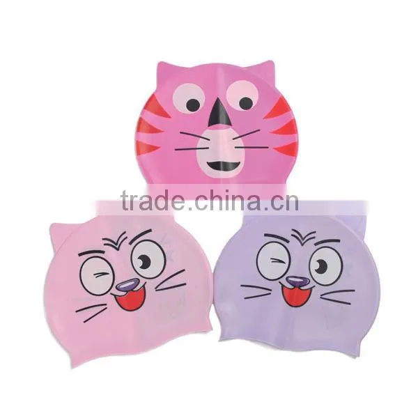 Eco-freindly silicone swim cap with ear protection