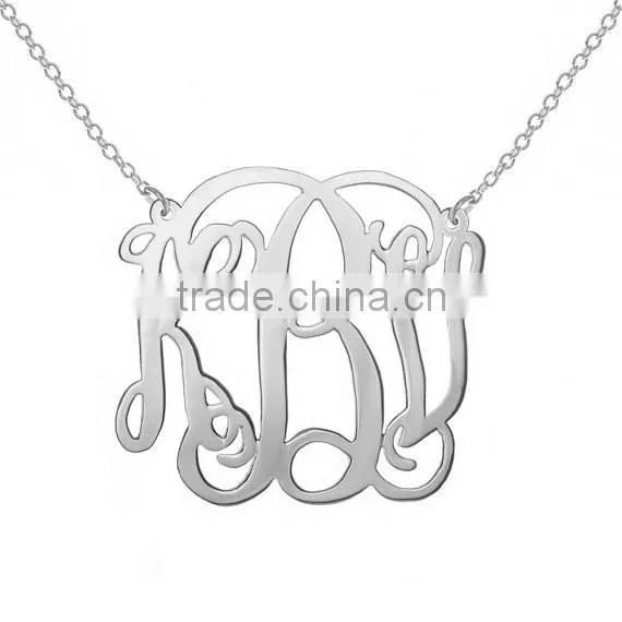 Personalized Monogram Necklace Custom Jewelry Any initial Monogram necklace letter pendant