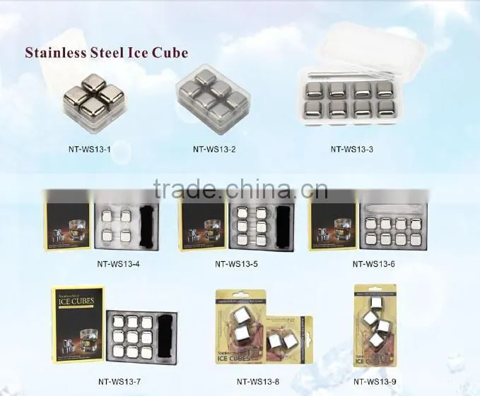 best wine compainion 304 stainless steel ice cubes bpa free and reusable ice cubes