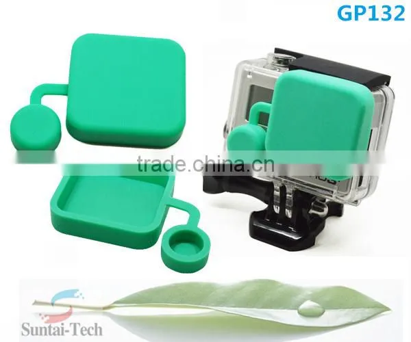Hot sale Gopros accessories colorful Silicone Cap for the housing of Go Pro He ro3+ only,protective cap for gopros,GP132