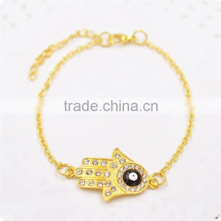 2016 new designs simple alone large faceted glass women bracelet