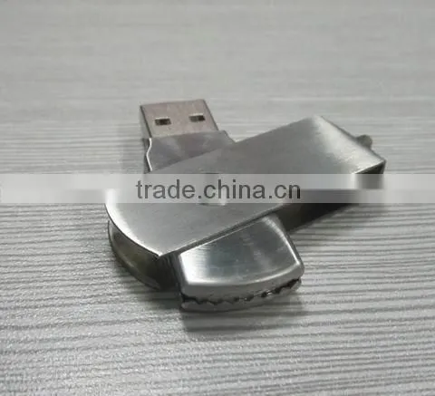 Metal twister usb flash memory, metal swivel flash drive,pen drive