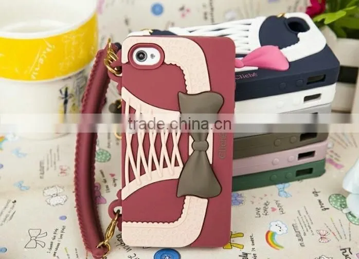 2013 Newest Silicone Bowknot Wallet Fancy Luxury Cell Phone Cases for Sumsung 9300/ 9500/ 7100 "11"