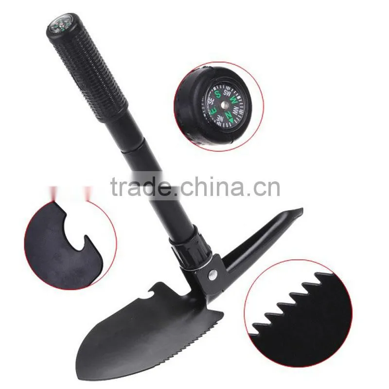 Camping portable multifunction folding shovel with bottle opener