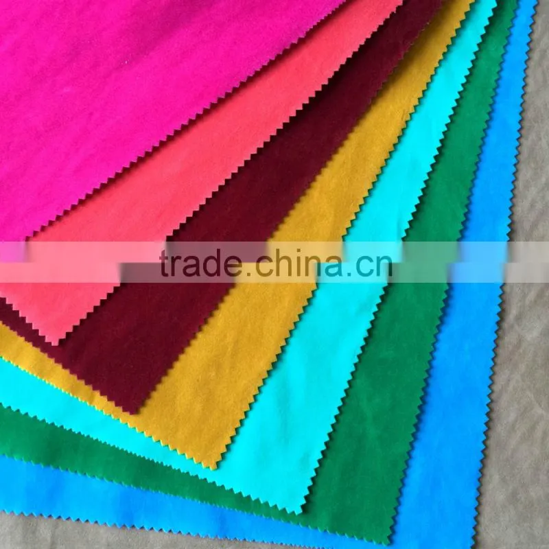 soft double-sided green flock fabric for handbag shoes boots