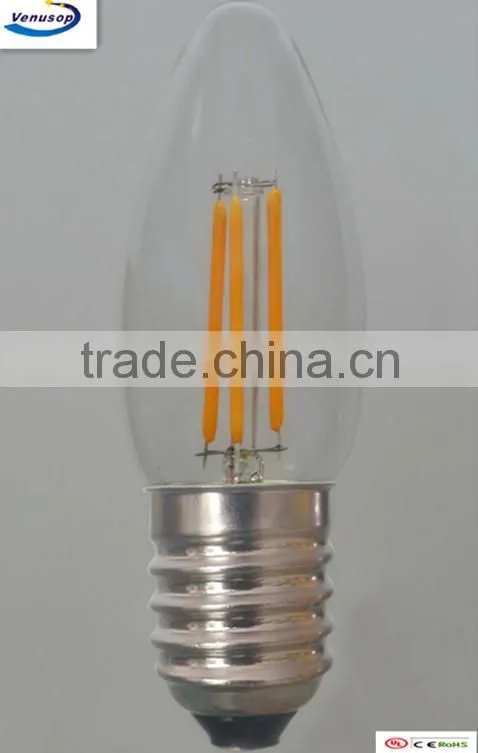 filament led candle light C35 4watt 2w E26 120V UL CE ROHS