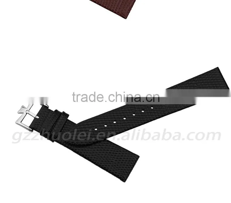 18|20mm high quality leather Strap Watch Band with stainless steel buckle Wholesale 3PCS