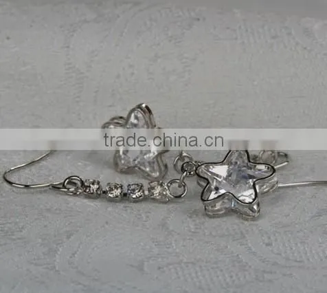 JINSE Star AAA Zircon Earrings