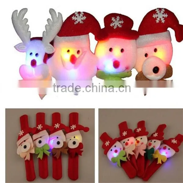 new year kids christmas bracelet slap led christmas bracelet event