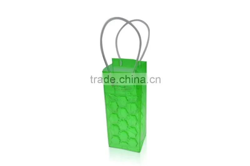 Decorative Pink PVC Wine Bottle Cooling Bag