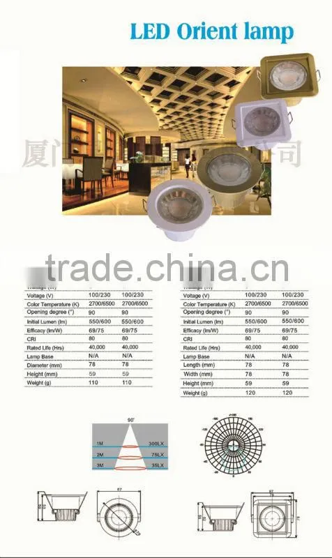 7W led downlights china IP65 CE ROHS