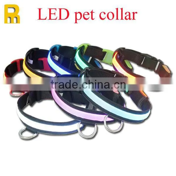 Considerable colorful LED dog collar or cat collar