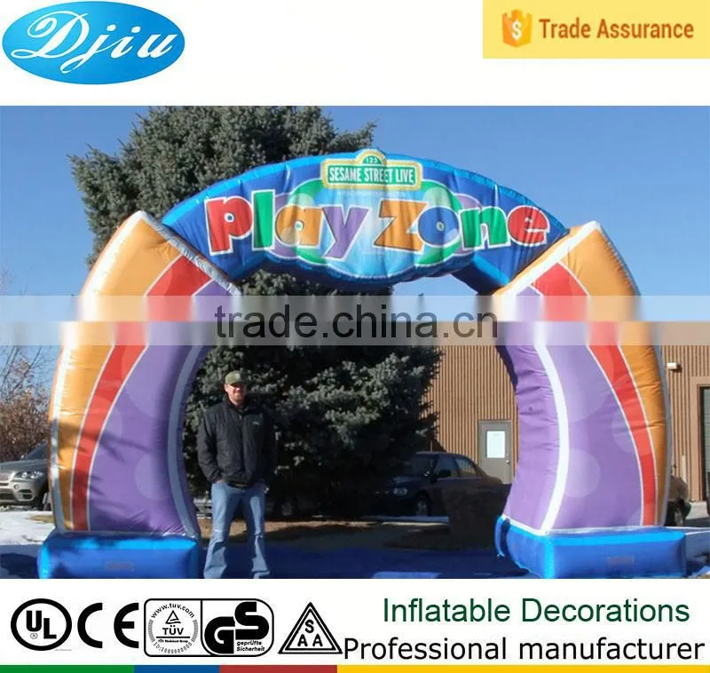 DJ-GM-39 inflatable play zone cartoon arch kids welcomed children game get together