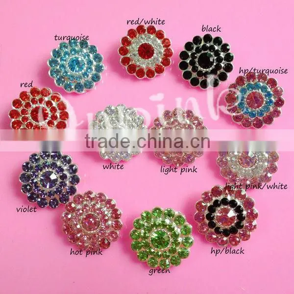 stock 21*13mm rhinestone Christmas santa hat button slider for ribbon 3/8" hair bow center(BTN-5393)