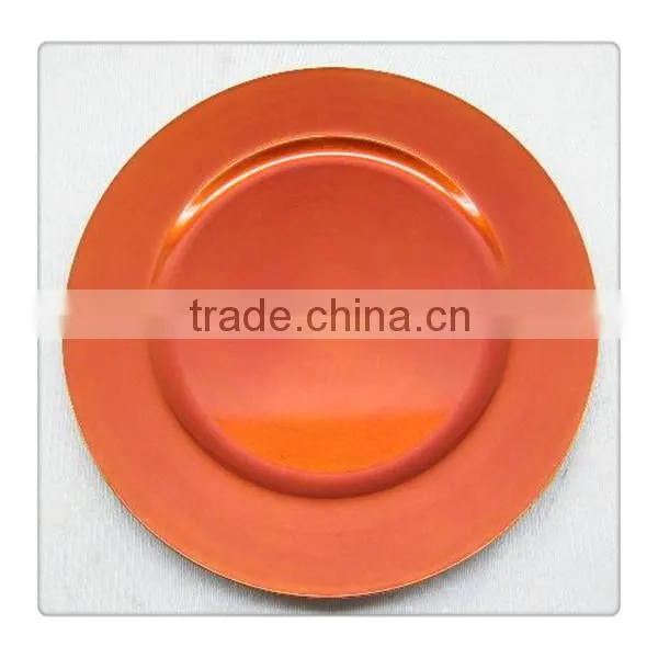 Plastic decorative flat under plates