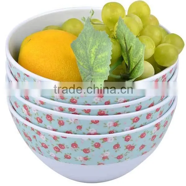 Customized eco friendly round 9'' melamine salad bowl