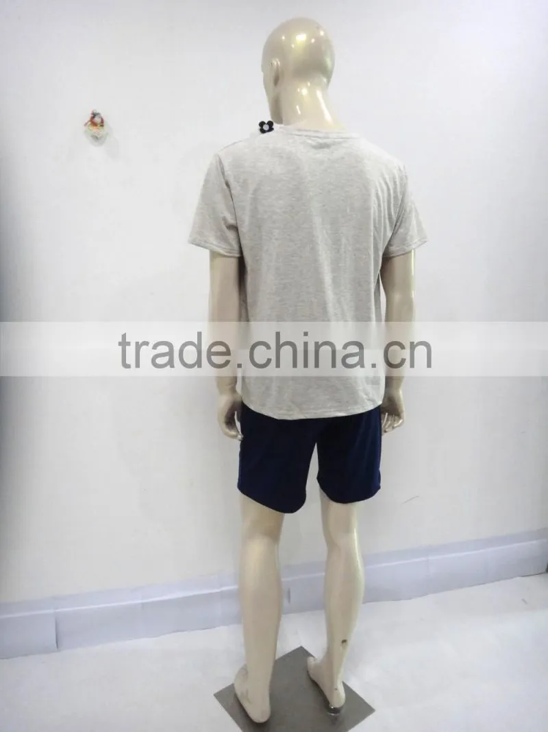 Leisure personality letter top with comfortable cool shorts pajamas men