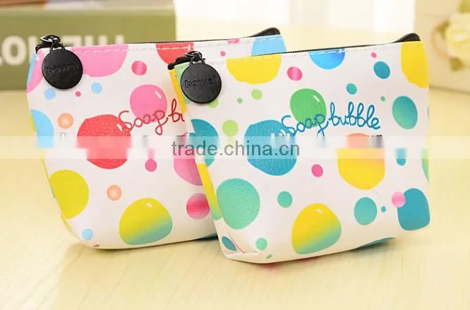 Hot sale color printing PU leather coin purse china factory