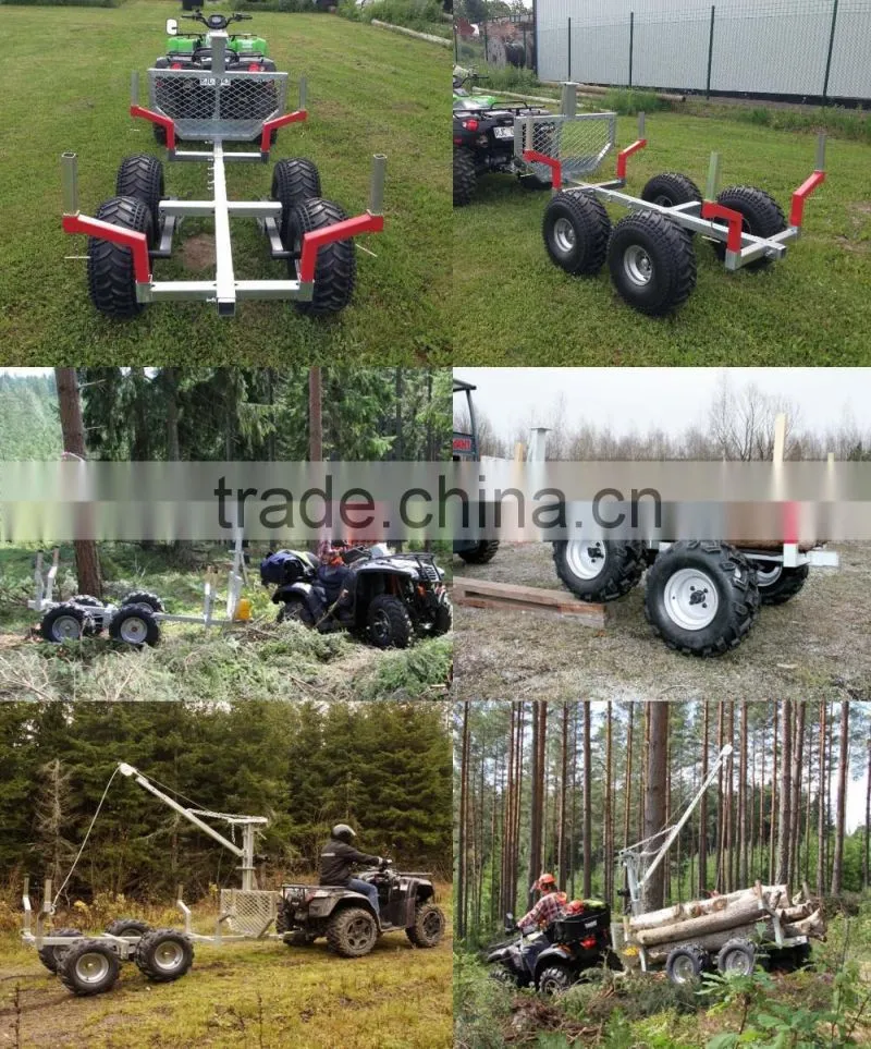 2016 hot sales atv box trailer with crane and winch