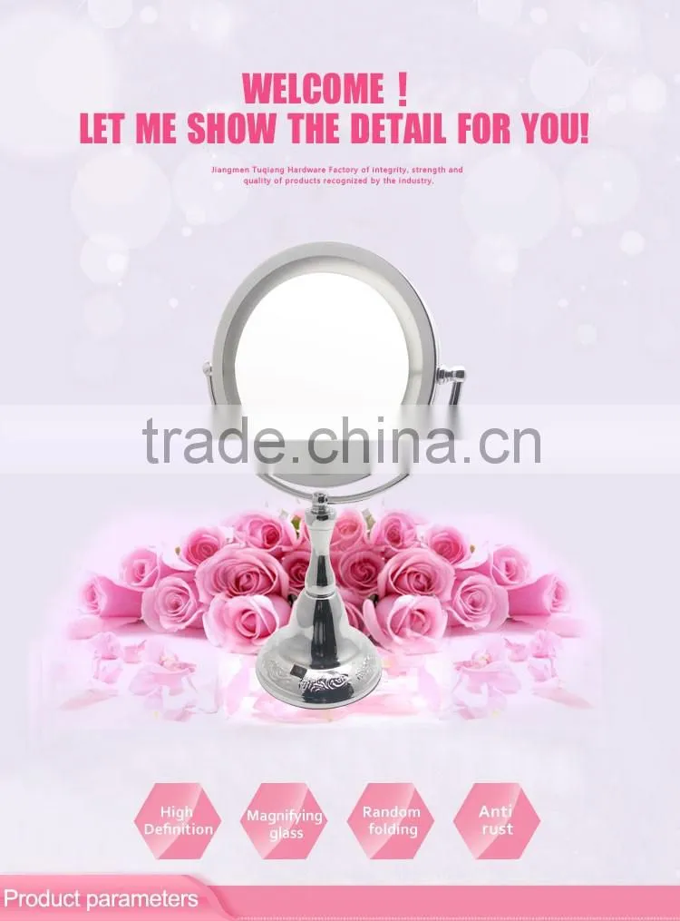 LED stand up bathroom cosmetic miror for hotel