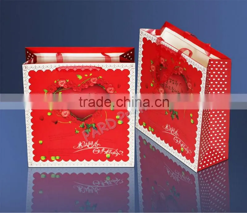 Love heart printing paper bags