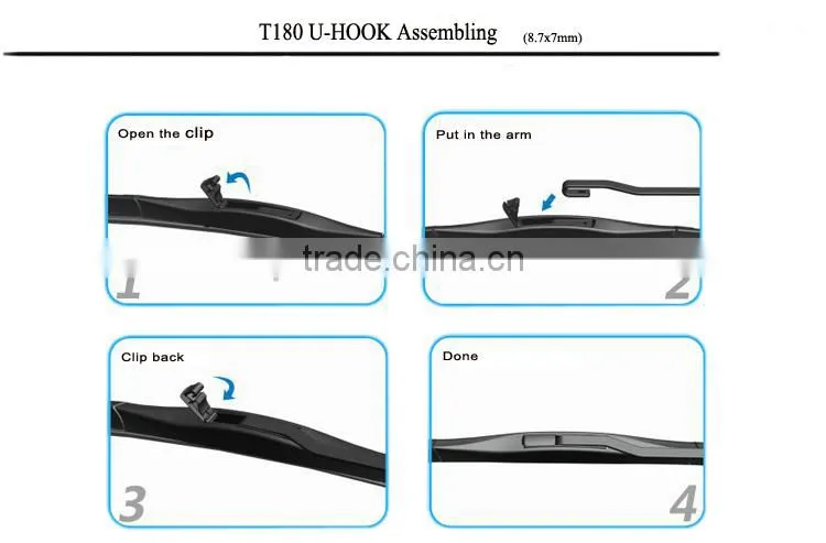 Smart Flex Hybrid Auto Accessories U-Hook Car Arm Bayonet Windshield 650mm Stealth Wiper Blade