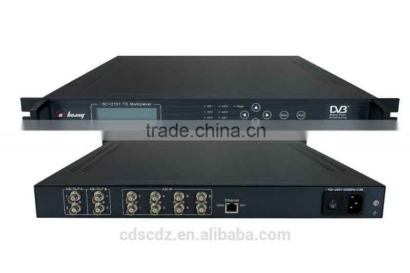 TS Multiplexer ( 8 ASI IN and 2 ASI OUT ) catv multiplexer