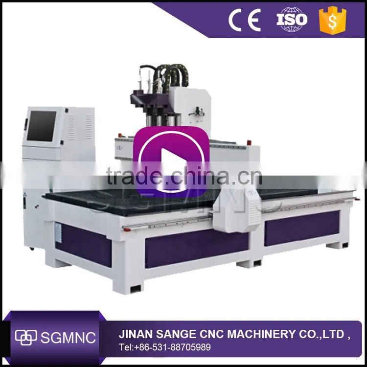 Sange best 3d cnc router price , three spindles wood engraving machine with vacuum table