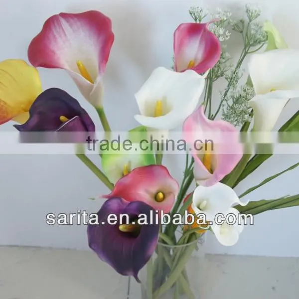 factory direct sale real touch artificial flower with white colors