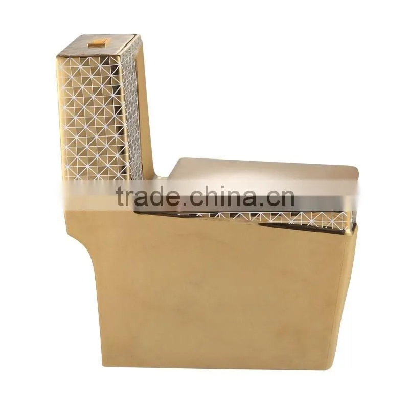 8280GF one piece Middle East style golden colored toilet