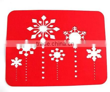 Rectangular felt placemats and different design