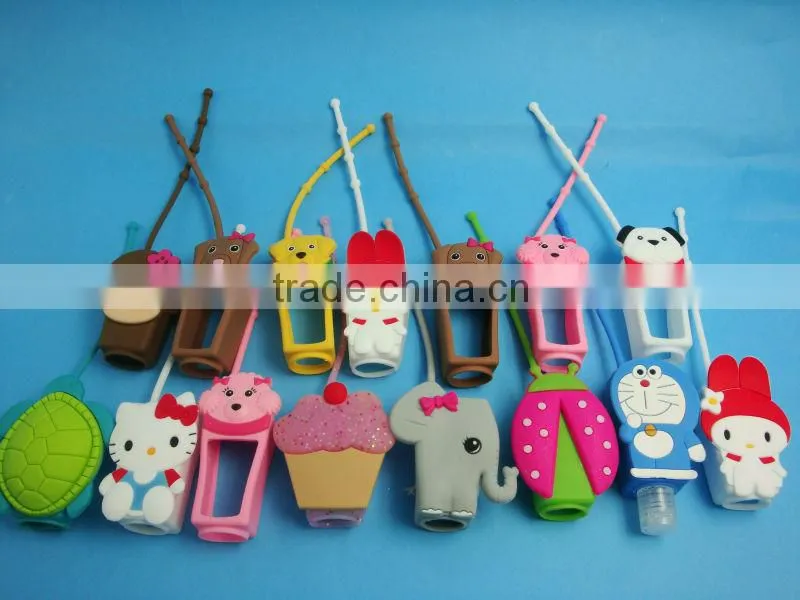 hand sanitizer silicone holder ,blue holders for 30ml clear sanitizer bottles