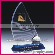 golf crystal trophy
