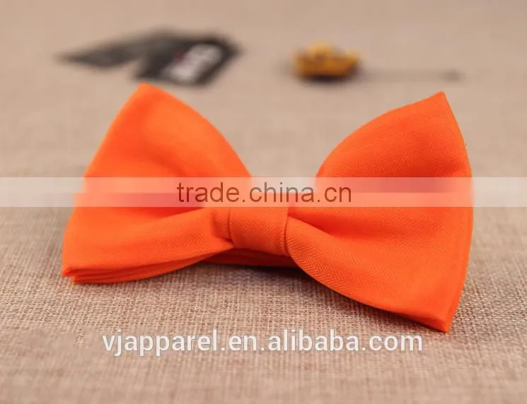 Cotton Solid Red Black Pre-Tied Bow Tie