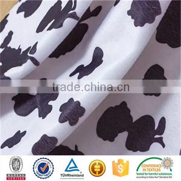 wholesale 100% polyester animal print velour fabric