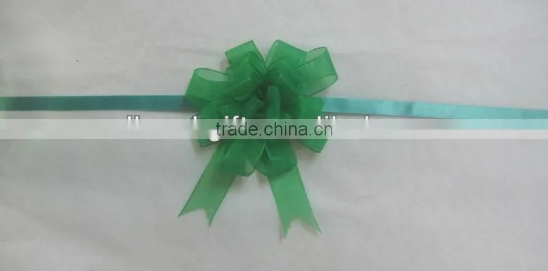 HOT SALE ! Extra Long Blue Mesh Woven Ribbon Butterfly Pull Bow