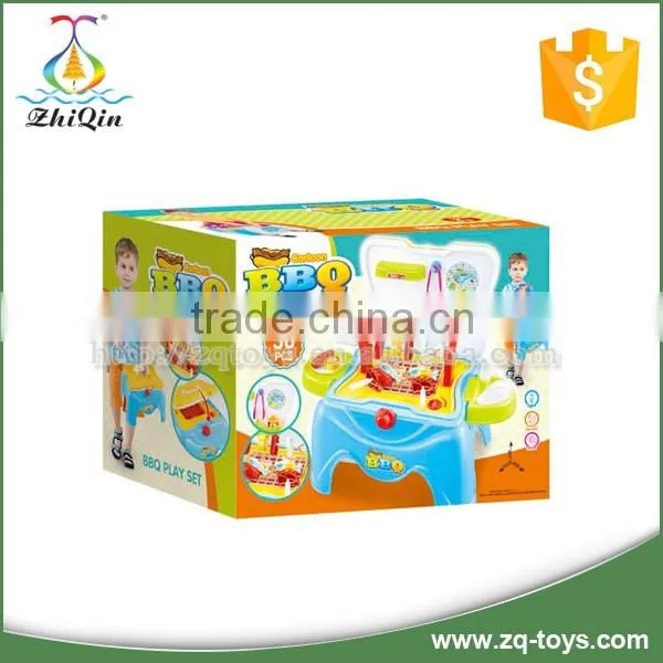 Battery operated kids kitchen barbecue toy with light and sounds