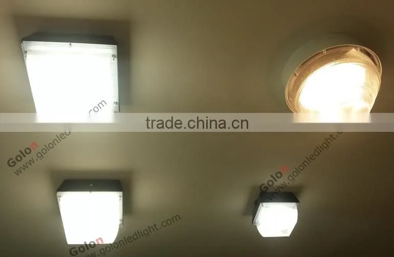 DLC LED canopy light 75W retrofit round LED gas station light UL approval,5 years warranty retrofit led canopy light