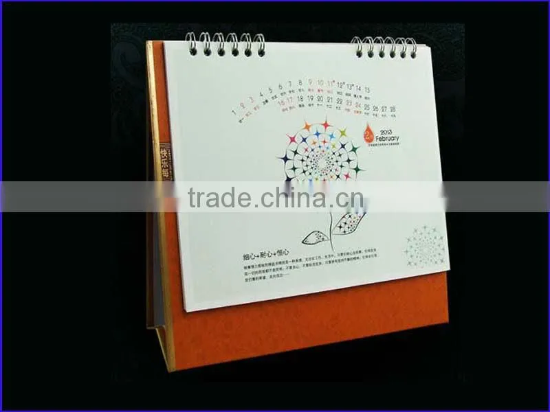 hot sell desktop calendar stapled calendar